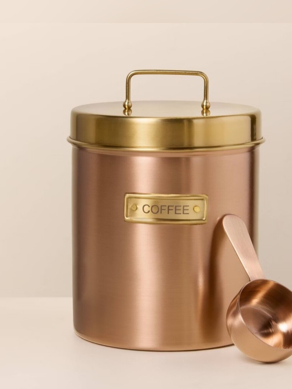 Hearth & Hand With Magnolia Coffee Canister Copper Finish -